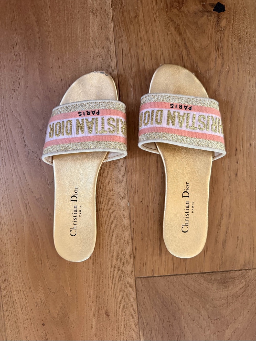 Christian Dior Pink Slide Sandals